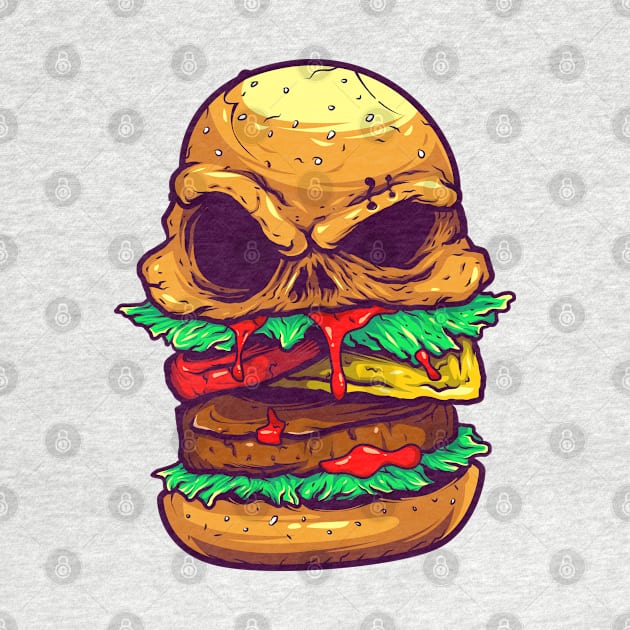 Monster  burger illustration by Mako Design 